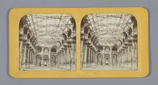 Ruin of the Banquet Hall in the Paris City Hall during the Paris Commune in 1871