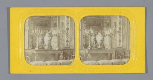 Interior of the reception salon of the palace in Compiègne, France