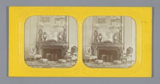 Interior of the salon of Princess Mathilde in the palace of Compiègne, France