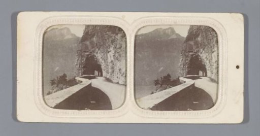 Mountain pass and tunnel in Switzerland