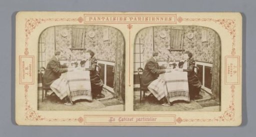 Man and Woman at a Meal, Seated at the Table