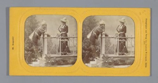 Man and woman on a bridge