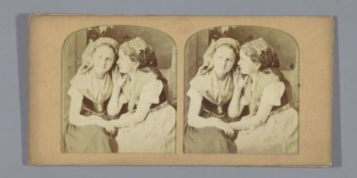 Two women in whispered conversation