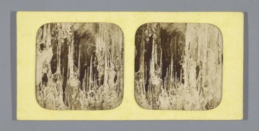 Stalactite grotto with icicles
