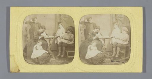 Children playing with a doll