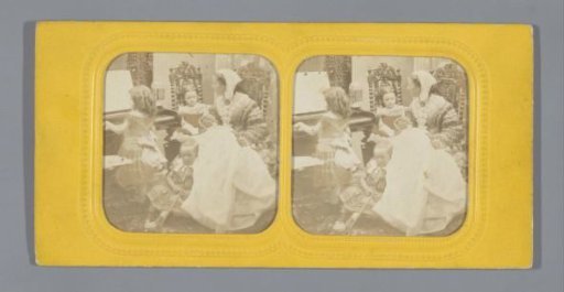 Mother with a baby and three children