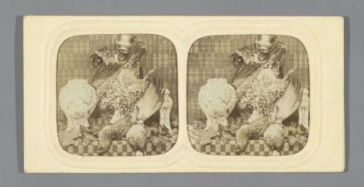 Still life with poultry and vases