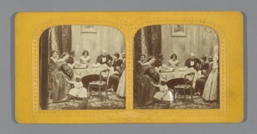Company around a dining table
