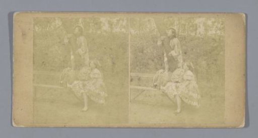 Two women in the forest