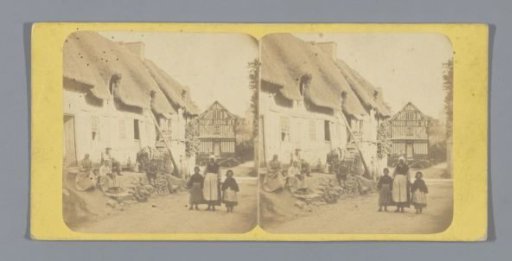 View of a village street with people