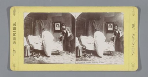 Bedroom with two women and a man
