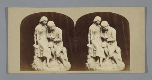 Sculpture of Highland Mary with a young man