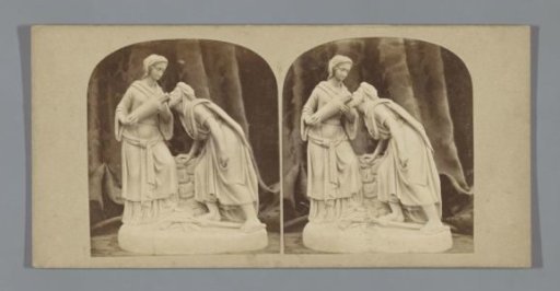 Sculpture of Rebecca and Eliezer at the well