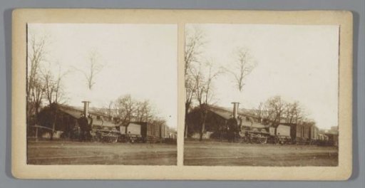 Steam locomotive with train