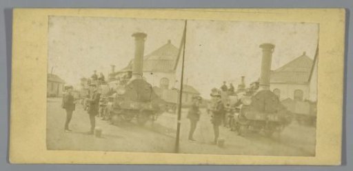Steam locomotive with engineers