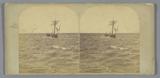 View of the sea with two ships