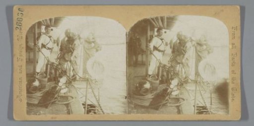Diver in equipment on a ship