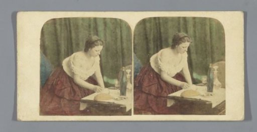 Scene with a woman at a set table