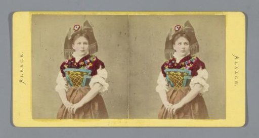 Portrait of a woman in Alsatian costume
