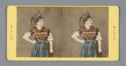 Portrait of a woman in Alsatian costume