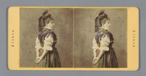 Portrait of a woman in Alsatian costume