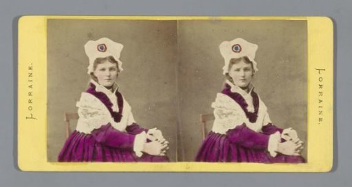 Portrait of a woman in Lorraine costume