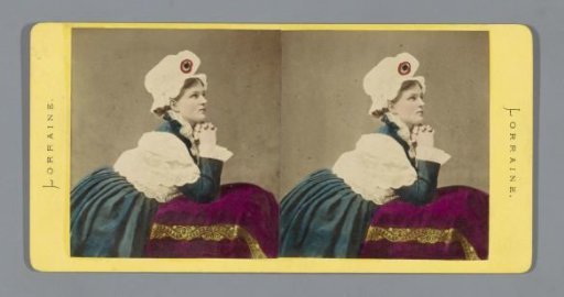 Portrait of a woman in Lorraine costume