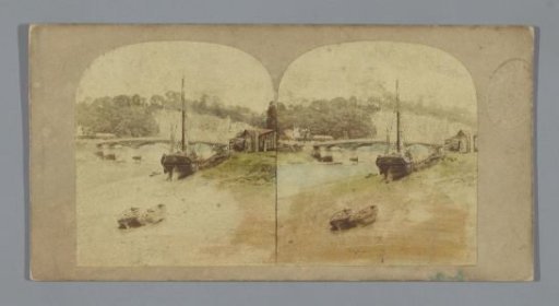 English landscape with riverbank