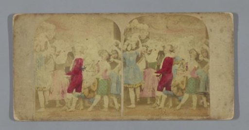 Crowd during a masked ball