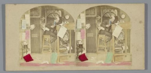 John Quill, Clerk of Robert Shark, Sitting on a High Stool