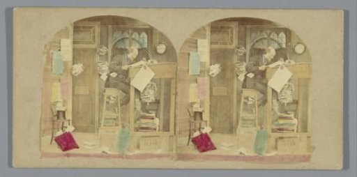 John Quill, Clerk of Robert Shark, Sitting on a High Stool