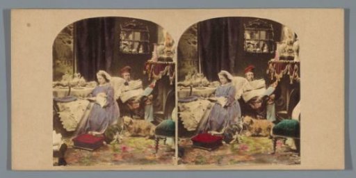 Newlywed couple in an interior