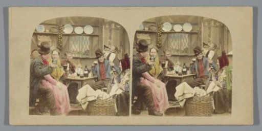 Drinking people in a tavern on St. Patrick's Day
