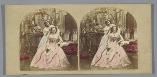 Bride having her hair cut