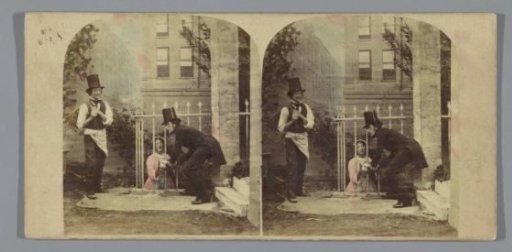 Two men and a woman on the street