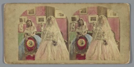 Veiled Bride and a Maid of Honour