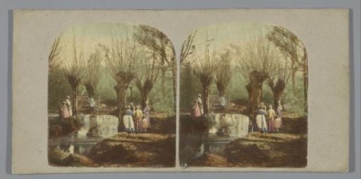 People in a Wood by Water