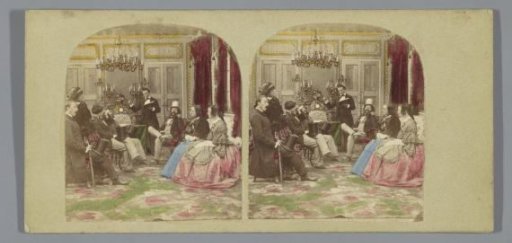 Company Listening to a Man Reciting in a Salon