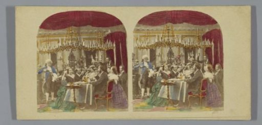 Company Toasting in a Salon