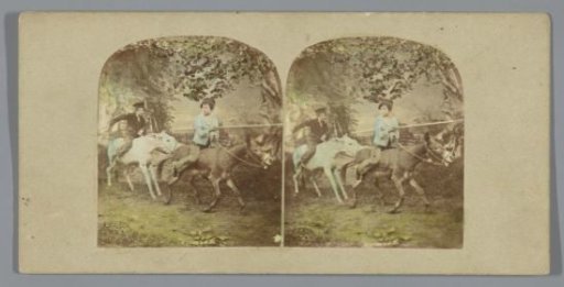 Two boys on donkeys
