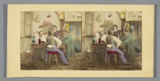 Drinking men in a tavern