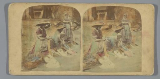 Women doing laundry in a river