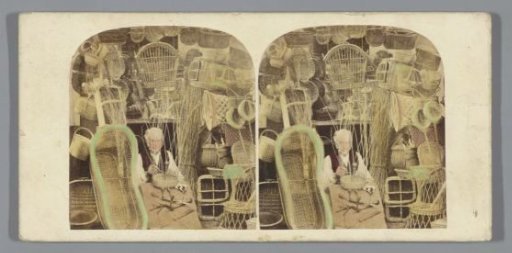 Basketmaker weaving a basket
