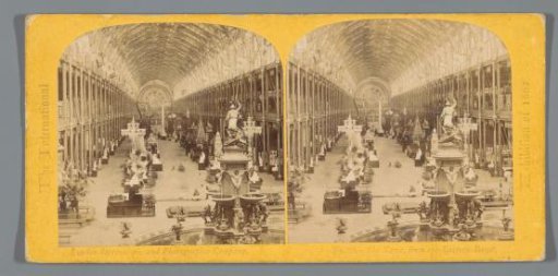 Interior of the Palace of Art and Industry at the World Exhibition of 1862, viewed from the east side