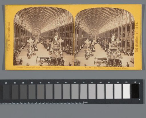 Interior of the Palace of Art and Industry at the World Exhibition of 1862, viewed from the east side