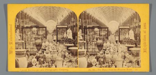 Interior of the Palace of Art and Industry at the World Exhibition of 1862, viewed from the west side