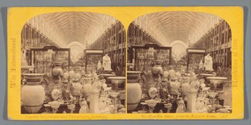 Interior of the Palace of Art and Industry at the World Exhibition of 1862, viewed from the west side