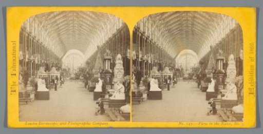 View of the ship of the Palace of Art and Industry during the World Exhibition of 1862