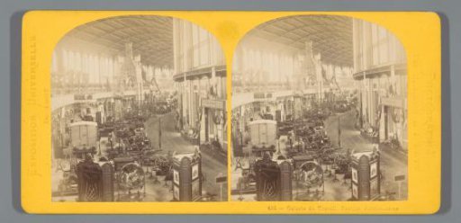 Austrian department in the Machine Hall at the World Exhibition of 1867