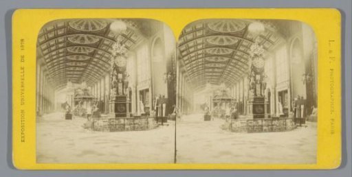 Interior of the Jena gallery at the World Exhibition of 1878